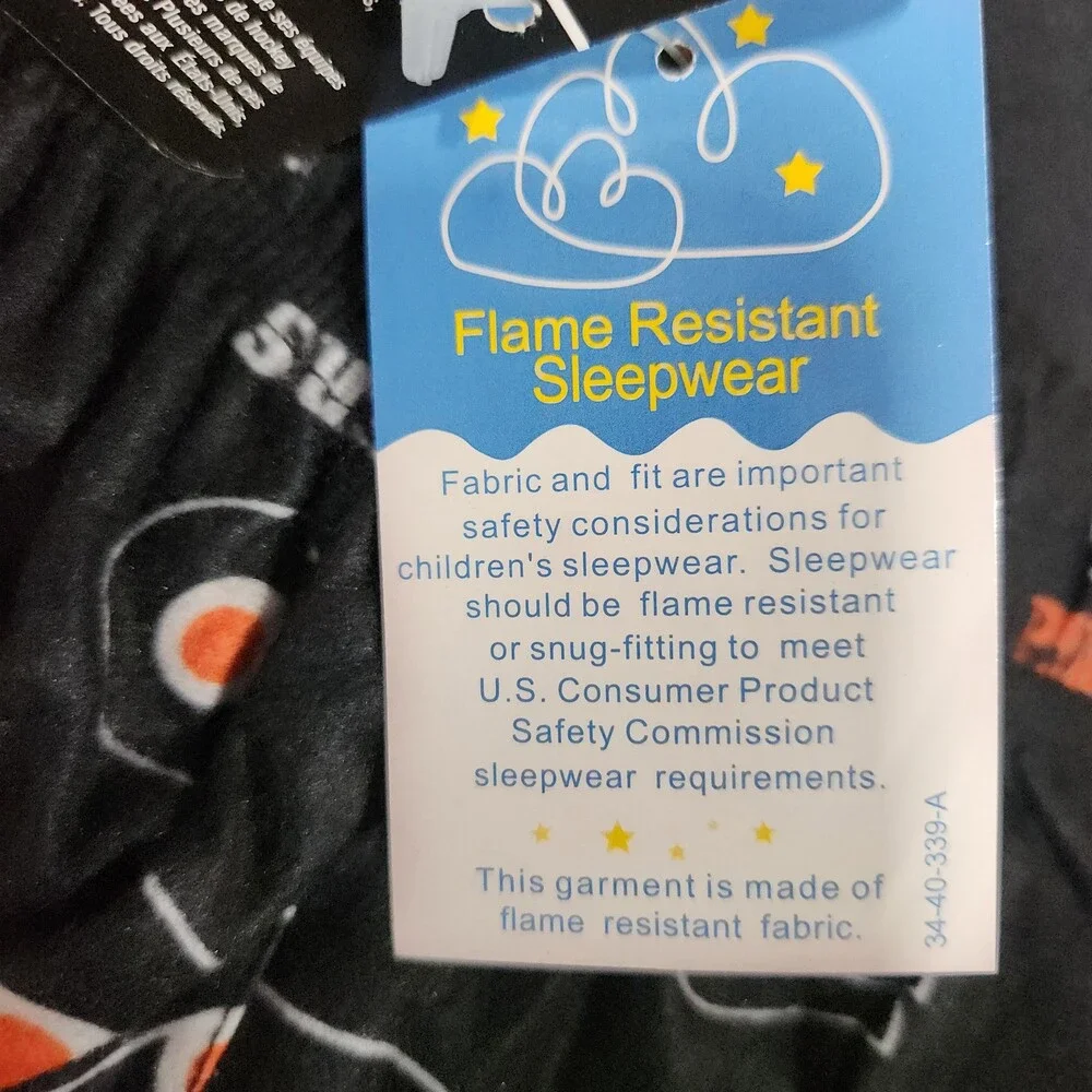 Nhl Philadelphia Flyers Youth Sleep Pants L Flame Resistant Pajamas Lg 135